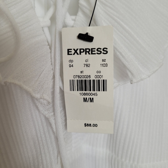 EXPRESS white Tiered Dress - Picture 3 of 15